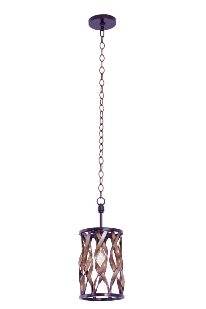 Kalco Lighting-501850MC-Soho - One Light Mini Pendant   Milk Chocolate Finish