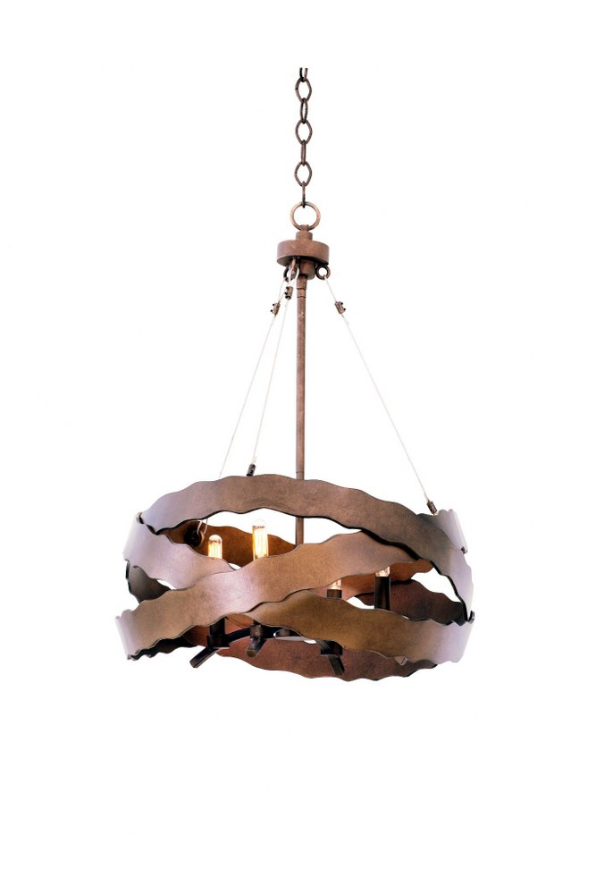 Kalco Lighting-502650BS-Fulton - Four Light Mini Pendant   Brownstone Finish