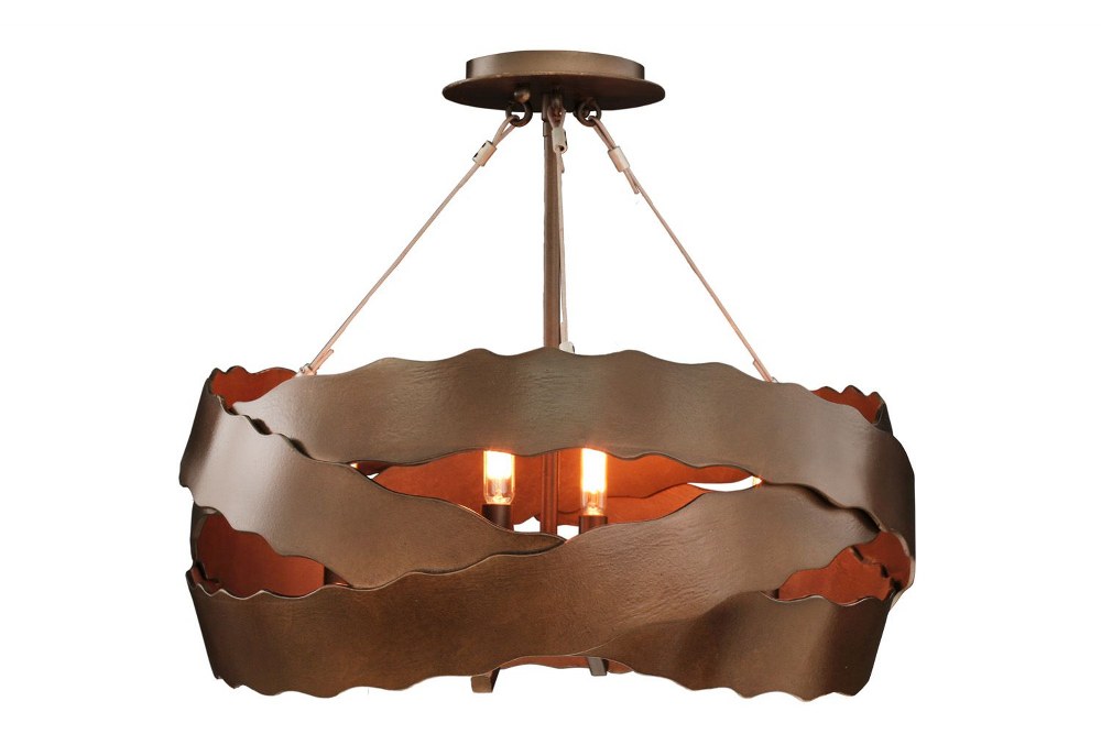 Kalco Lighting-502652BS-Fulton - Five Light Semi-Flush Mount   Brownstone Finish