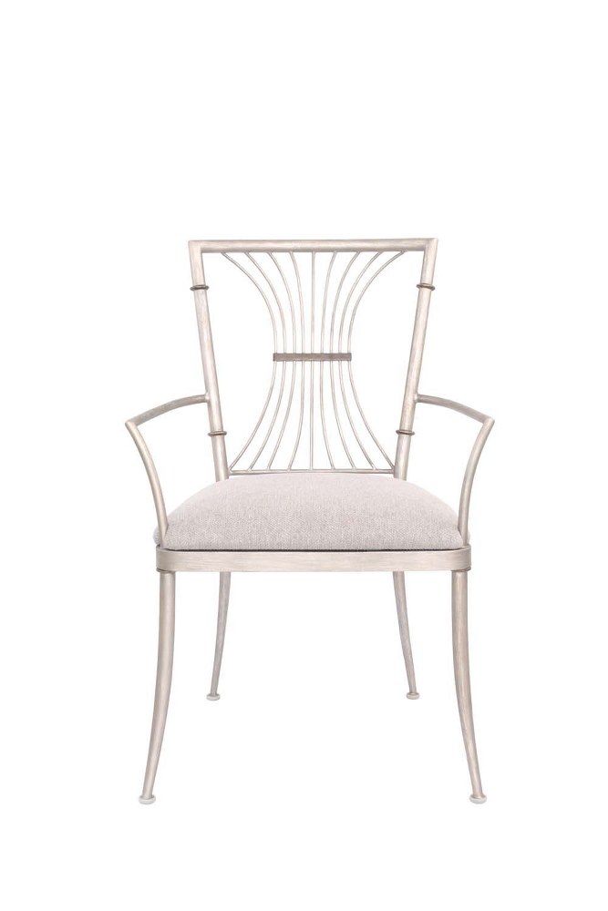 Kalco Lighting-800101PS-Bal Harbour - 36 Inch Dining Chair With Armrest   Pearl Silver Finish