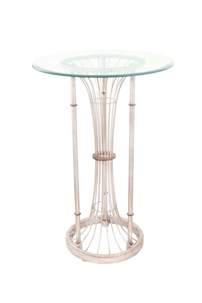 Kalco Lighting-800103PS-Bal Harbour - 42 Inch Pub Table   Pearl Silver Finish with Clear Glass