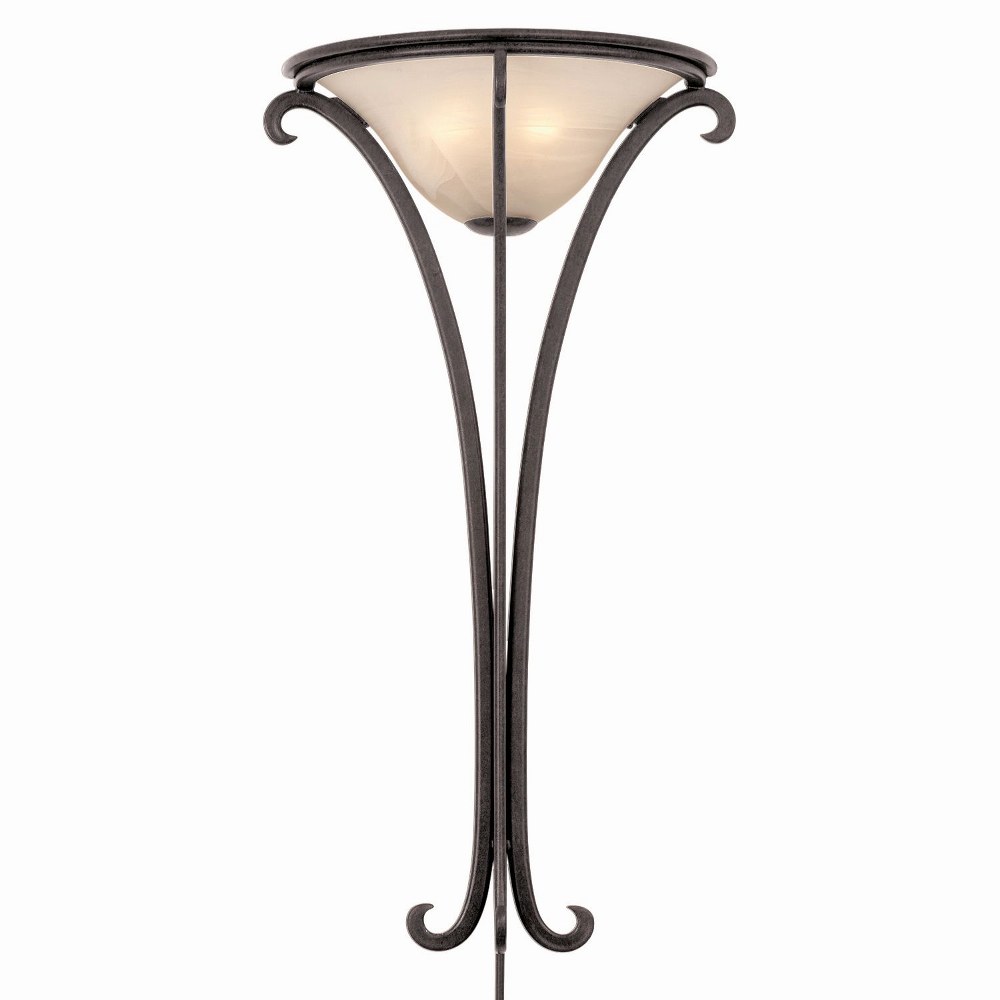 Kalco Lighting-814TO-Santa Barbara - Two Light Long Wall Sconce   Tortoise Shell Finish with White Glass