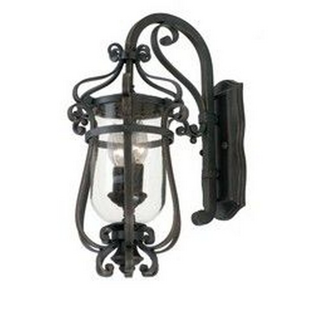 Kalco Lighting-9231BB-Hartford - Two Light Outdoor Small Wall Bracket   Burnished Bronze Finish with Clear Glass