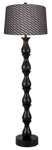 Kenroy Lighting-10020ORB-Rumba - One Light Floor Lamp   Oil Rubbed Bronze Finish with Ikat Pattern Shade