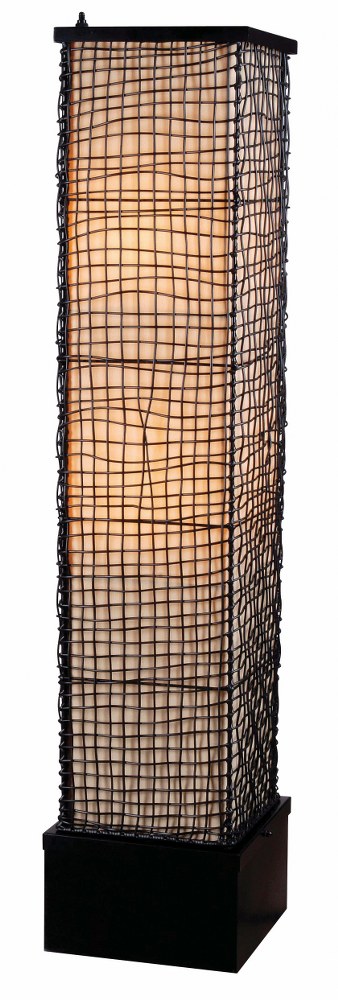 Kenroy Lighting-32250BRZ-Trellis - Two Light Outdoor Floor Lamp   Bronze Finish with Clear Glass with Cream Shade