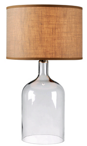 Kenroy Lighting-32261CLR-Capri - One Light Table Lamp   Clear Finish with Burlap Shade