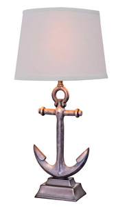 Kenroy Lighting-32297WBZ-Aweigh - One Light Table Lamp   Weathered Bronze Finish with White Shade
