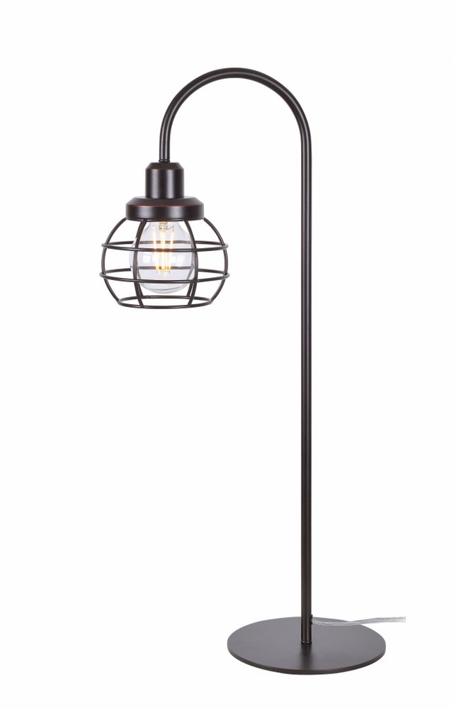 Kenroy Lighting-32702ORB-Caged - One Light Table Lamp   Oil Rubbed Bronze Finish