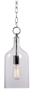 Kenroy Lighting-91831CLR-Capri - One Light Mini-Pendant   Chrome Finish with Clear Glass