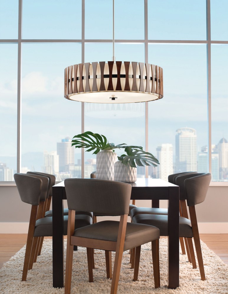 Kichler Lighting 43754AUB Cirus - 5 Light Convertible Pendant/Semi-Flush Mount - - Picture 2 of 4