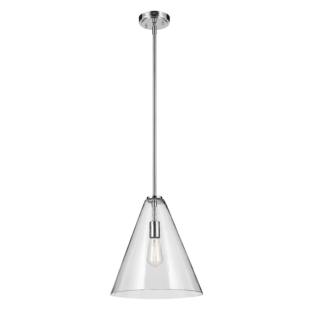 Kichler Lighting 42200CH Everly - 1 Light Pendant-15.5 Inches Tall and 14.25