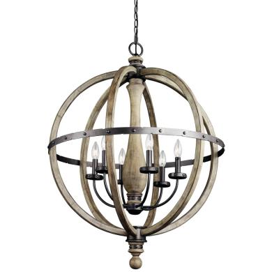 Kichler Lighting 43327dag Evan Six Light Large Chandelier