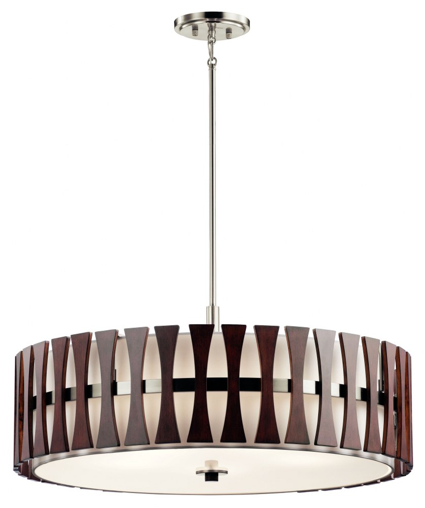 Kichler Lighting 43754AUB Cirus - 5 Light Convertible Pendant/Semi-Flush Mount -