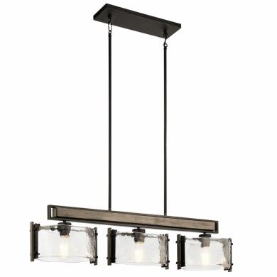 Kichler Lighting 43896oz Aberdeen Three Light Linear Chandelier