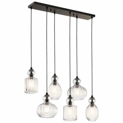Kichler Lighting 43950oz Riviera Six Light Double Linear Pendant