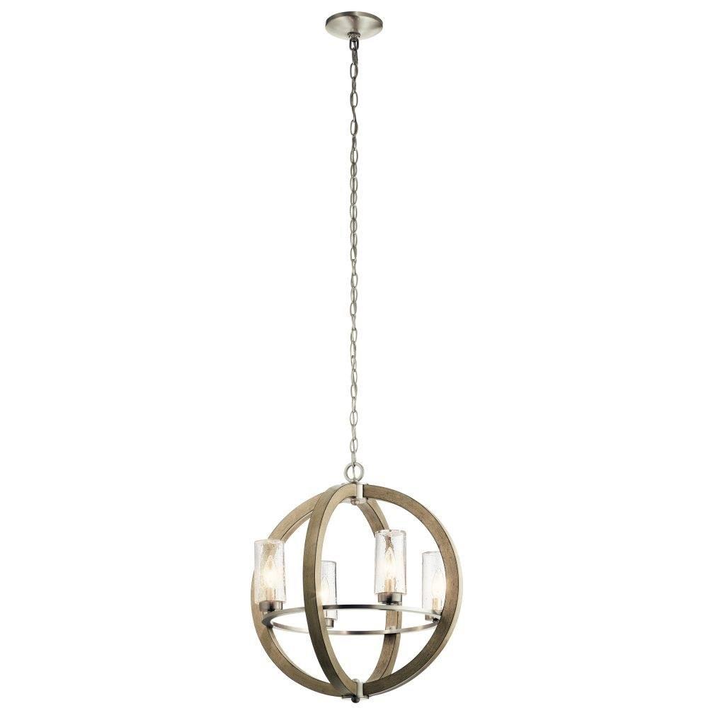 Kichler Lighting 49791 Grand Bank 4 Light Outdoor Chandelier With Lodge Country Rustic Inspirations 23 Inches Tall By 20 Inches Wide
