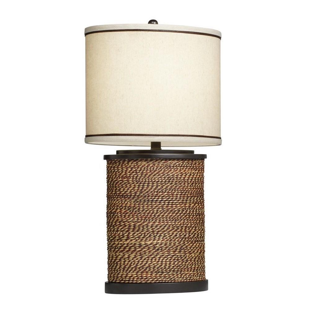 Spool Oval One Light Portable Table Lamp