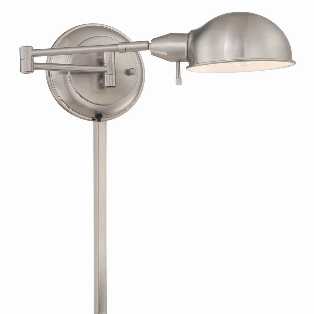 Lite Source-LS-16753PS-Rizzo-One Light Swing Arm Wall Sconce-15 Inches Wide by 6.5 Inches High   Polished Steel Finish