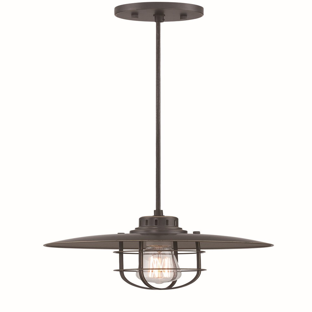 Lite Source-LS-18456D/BRZ-Lanterna II-One Light Pendant-12.5 Inches Wide by 6 Inches High   Dark Bronze Finish