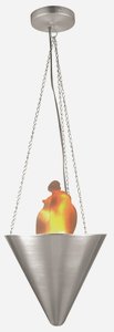 Lite Source-LS-1870PS-Flame-One Light Pendant-12 Inches Wide by 11.5 Inches High   Polished Steel Finish