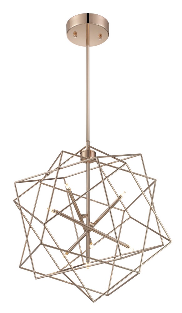 Lite Source-LS-19855-Stacia-Seven Light Pendant-21 Inches Wide by 69 Inches High   French Gold Finish