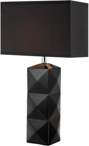 Lite Source-LS-22239BLK-Robena-One Light Table Lamp-16 Inches Wide by 28.25 Inches High   Black Finish with Black Fabric Shade