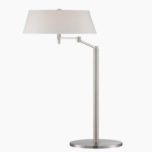 Lite Source-LS-82138-Eveleen-One Light Floor Lamp-22.5 Inches Wide by 52 Inches High   Polished Steel Finish with Off-White Fabric Shade