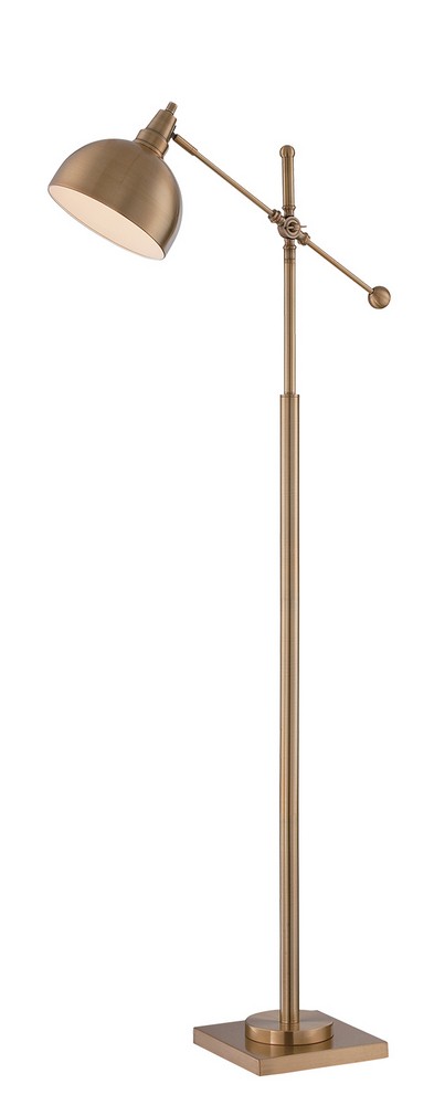 Lite Source-LS-82604-Cupola - One Light Floor Lamp   Brushed Brass Finish
