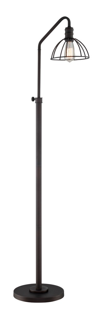Lite Source-LS-82835-Gaius-One Light Floor Lamp-11 Inches Wide by 60.5 Inches High   Burnished Bronze Finish