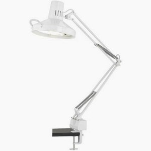 Lite Source-LSC-163WHT-Combination-Two Light Clamp-On Lamp-10.25 Inches Wide by 36.25 Inches High   White Finish