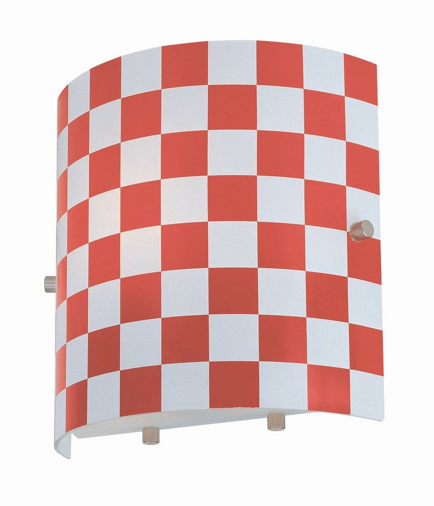 Used Lite Source LS-16845RED Wall Lamp-8 Inches Wide by 8 Inches High