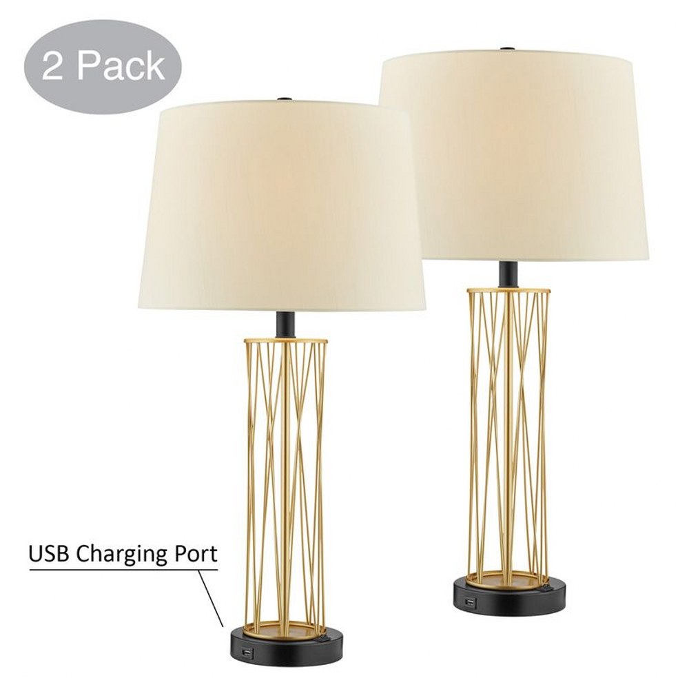 Used Lite Source LS-23677/2PK Breiton - 2 Light Table Lamp (Pack of 2)-28.5