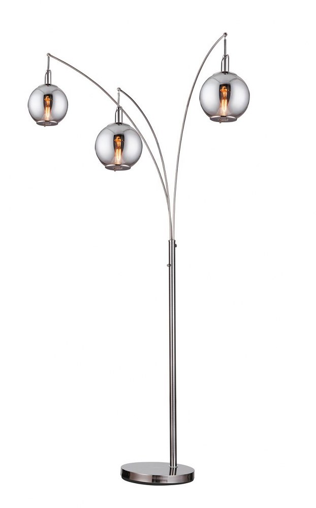 Used Lite Source LS-83502G/SMOKE Kaira - 3 Light Arch Floor Lamp-89 Inches Tall