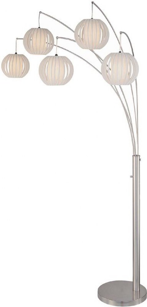 Used Lite Source LS-8872PS/WHT Deion - 5 Light Arch Floor Lamp-90 Inches Tall