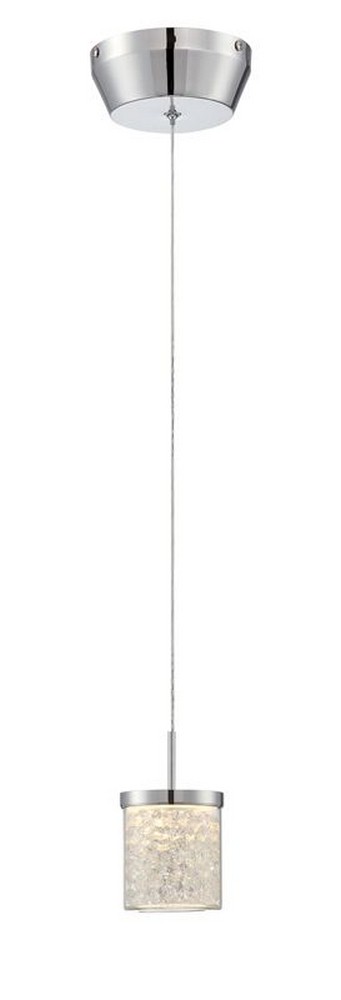 Lite Source-LS-19581-Kristen-5W 1 LED Pendant-5.5 Inches Wide by 78 Inches High   Chrome Finish with Clear Crystal