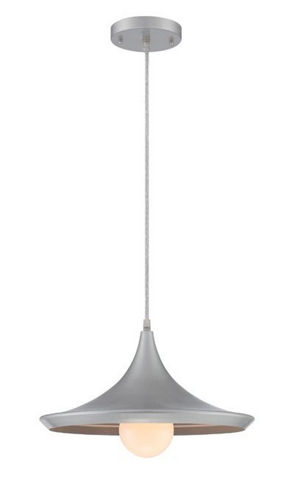 Lite Source-LS-19602SILV-Landis-One Light Pendant-14 Inches Wide by 72.5 Inches High   Silver Finish