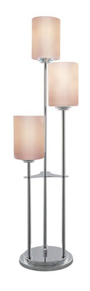 Lite Source-LS-20700BN-Bess - Three Light 60W Table Lamp   Brushed Nickel Finish with Frosted Glass