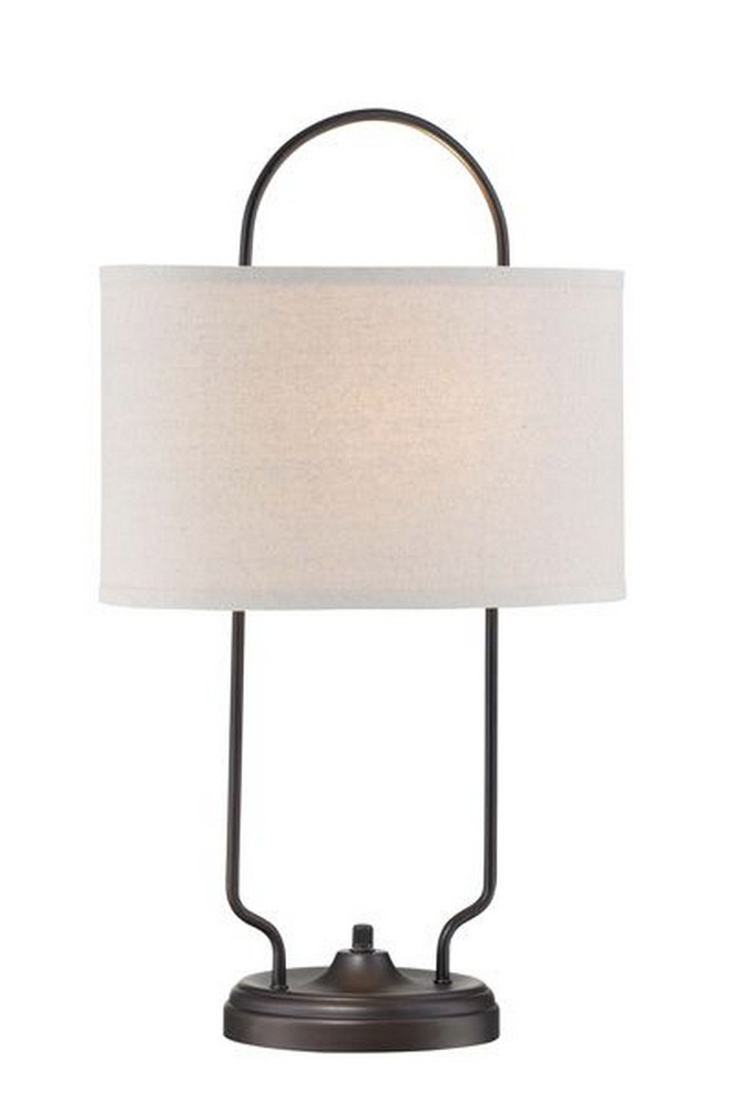 Lite Source-LS-22705-Baldwin-One Light Table Lamp-15 Inches Wide by 25 Inches High   Dark Bronze Finish with Linen Fabric Shade