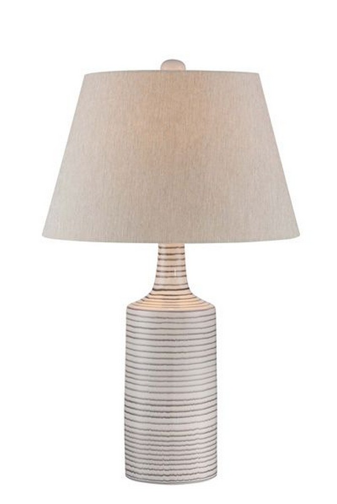 Lite Source-LS-22877-Rachelle-One Light Table Lamp-25.5 Inches High   White Finish