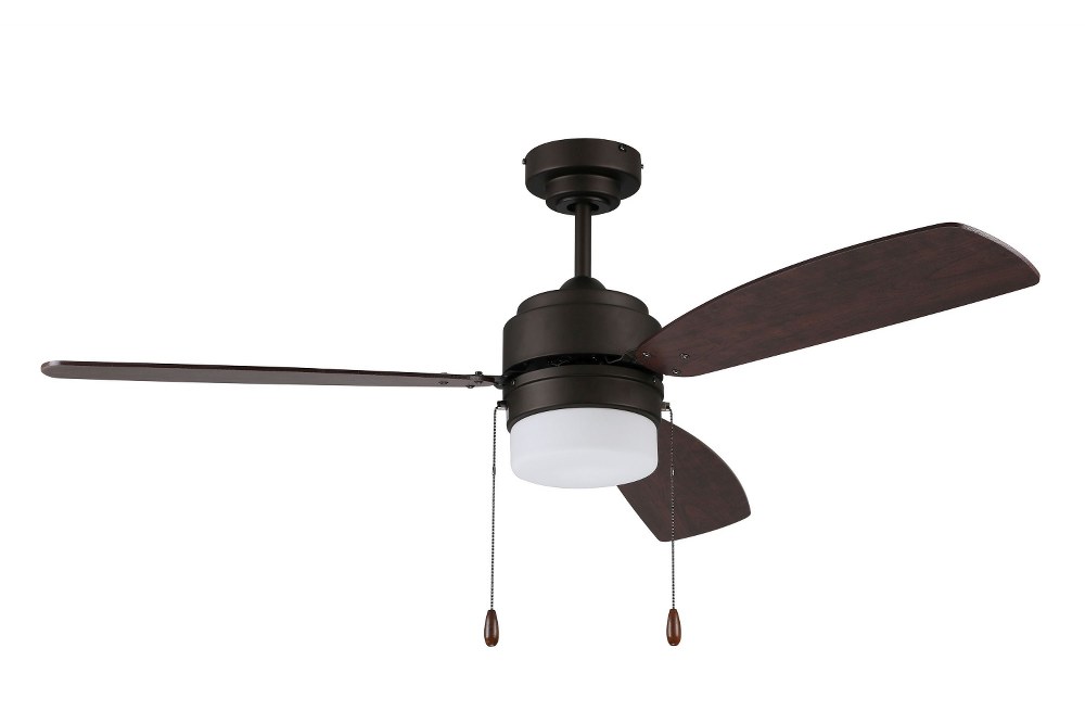 Litex-AU52EB3L-Ausmus - 3 Blade Ceiling Fan with Light Kit-15.75 Inches Tall and 52 Inches Wide Bronze