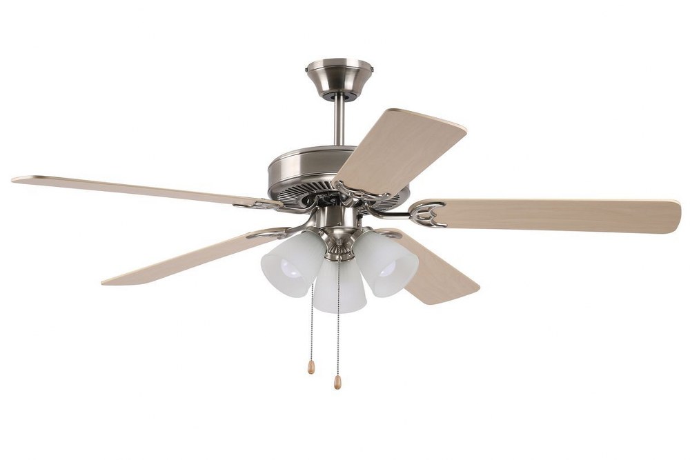 Litex-ELC52SN5L3-Hangdown - 5 Blade Ceiling Fan with Light Kit-18 Inches Tall and 52 Inches Wide