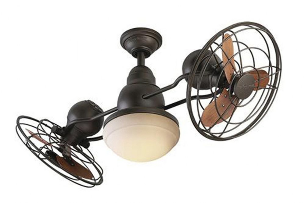 Litex-JP13EB6CRS-Soe Fieldere - 41 Inch Ceiling fan With Light Kit   Bronze Finish with Walnut Blade Finish with Frosted Glass