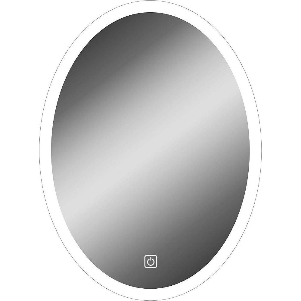 Litex-MIR3009A-21W LED Bathroom Mirror-32 Inches Tall and 2 Inches Wide - 1 Touch Button   32 Inch 21W LED Oval Bathroom Mirror