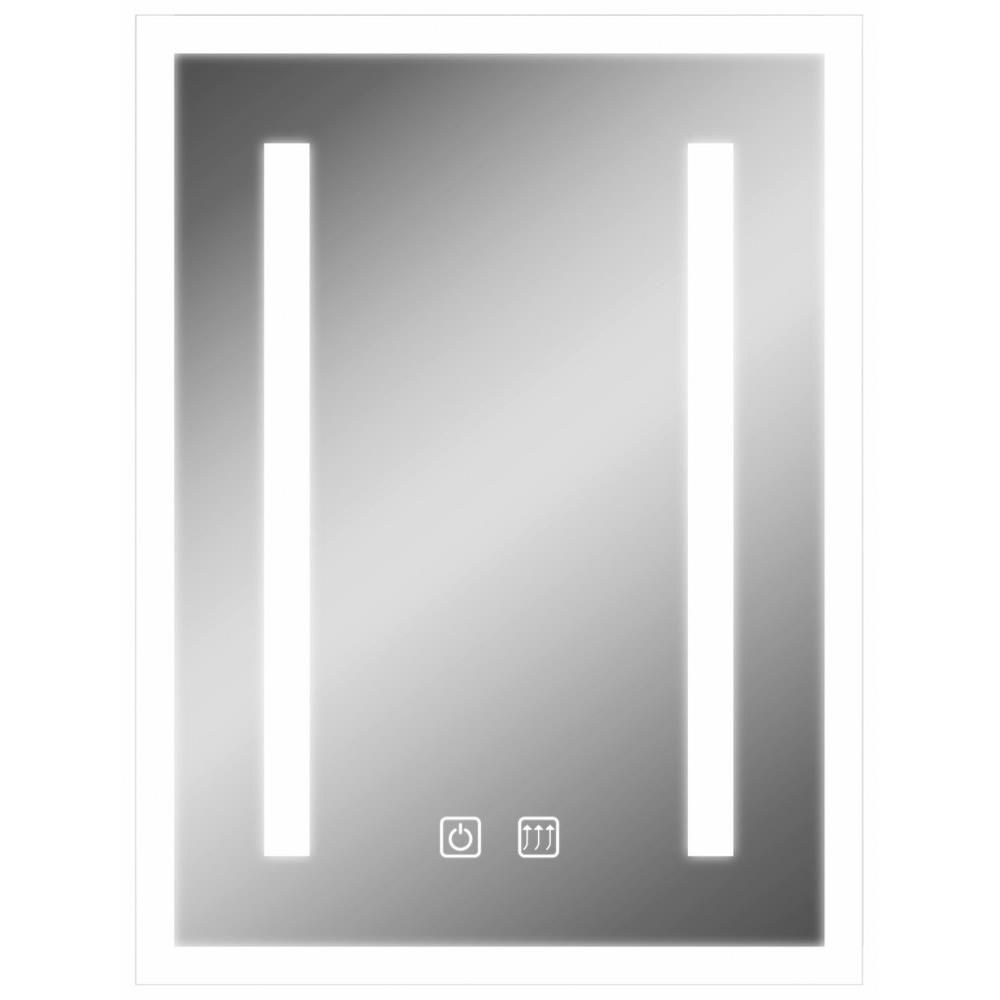 Litex-MIR3013BC-42W LED Bathroom Mirror-32 Inches Tall and 2 Inches Wide - Bluetooth 32 Inch 42W LED Square Bathroom Mirror with Defogger and Bluetooth Speaker