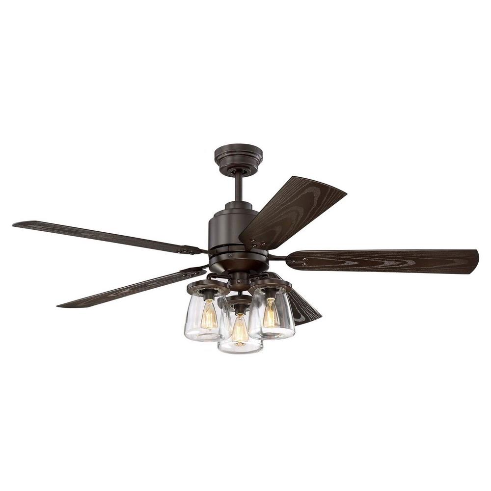 Litex Cos52osb5cr Andrus 52 Ceiling Fan With Light Kit Hover To Zoom