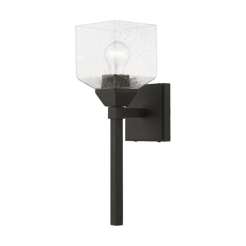 Livex Lighting-10389-04-Aragon - 1 Light Bath Vanity In Architectural Style-16 Inches Tall and 4.75 Inches Wide Black Aragon - 1 Light Bath Vanity In Architectural Style-16 Inches Tall and 4.75 Inches Wide