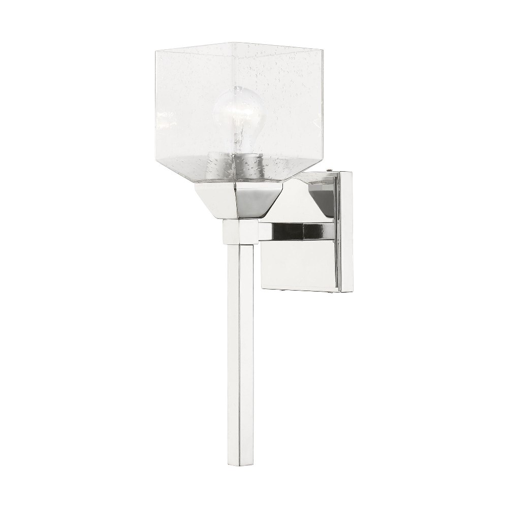 Livex Lighting-10389-05-Aragon - 1 Light Bath Vanity In Architectural Style-16 Inches Tall and 4.75 Inches Wide Polished Chrome Aragon - 1 Light Bath Vanity In Architectural Style-16 Inches Tall and 4.75 Inches Wide