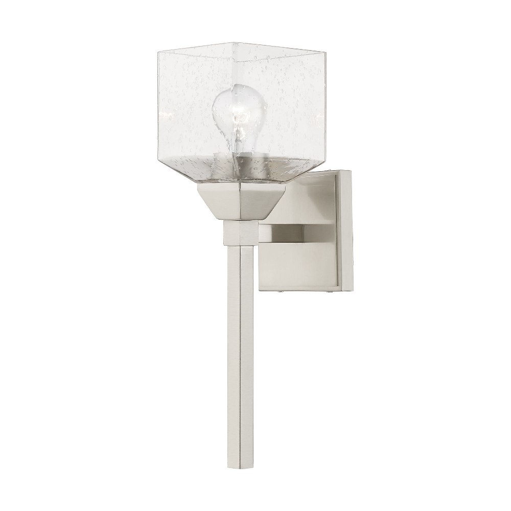 Livex Lighting-10389-91-Aragon - 1 Light Bath Vanity In Architectural Style-16 Inches Tall and 4.75 Inches Wide Brushed Nickel  Aragon - 1 Light Bath Vanity In Architectural Style-16 Inches Tall and 4