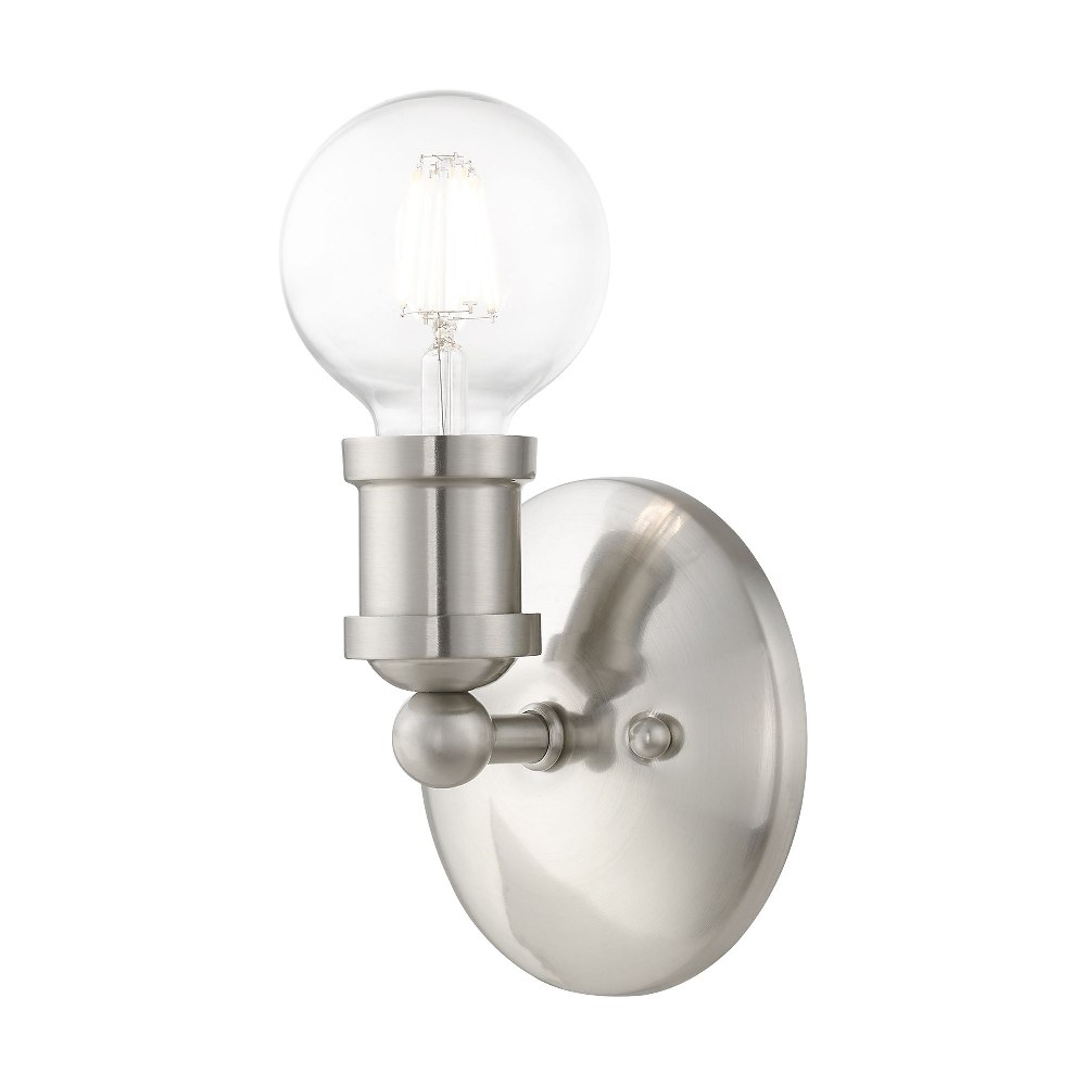 Livex Lighting-14420-91-Lansdale - 1 Light ADA Bath Vanity In Transitional Style-5.25 Inches Tall and 5 Inches Wide Brushed Nickel Lansdale - 1 Light ADA Bath Vanity In Transitional Style-5.25 Inches Tall and 5 Inches Wide