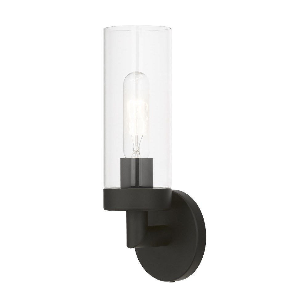 Livex Lighting-16171-04-Ludlow - 1 Light ADA Wall Sconce In Nautical Style-11.75 Inches Tall and 4.25 Inches Wide Black  Ludlow - 1 Light ADA Wall Sconce In Nautical Style-11.75 Inches Tall and 4.25 Inches Wide